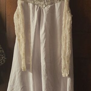 Simple White Dress with Lace Details